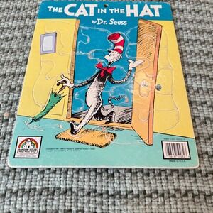 The Cat In The Hat Dr. Seuss Frame Tray Puzzle Warren Company Vintage Kids 1985